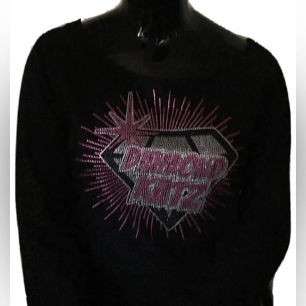Rubee Couture black diamond katz top, Size Small